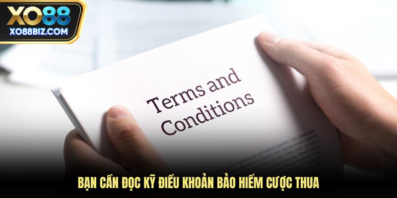 Bạn cần đọc kỹ điều khoản bảo hiểm cược thua